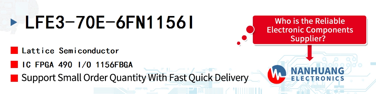 LFE3-70E-6FN1156I Lattice IC FPGA 490 I/O 1156FBGA