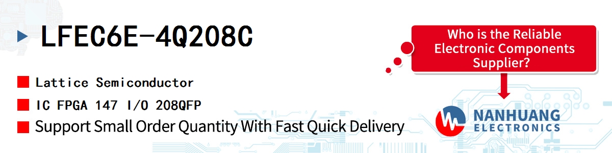 LFEC6E-4Q208C Lattice IC FPGA 147 I/O 208QFP