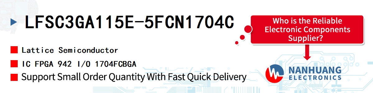 LFSC3GA115E-5FCN1704C Lattice IC FPGA 942 I/O 1704FCBGA