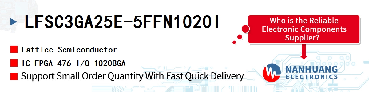 LFSC3GA25E-5FFN1020I Lattice IC FPGA 476 I/O 1020BGA