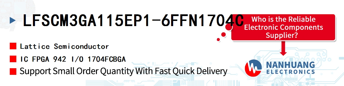 LFSCM3GA115EP1-6FFN1704C Lattice IC FPGA 942 I/O 1704FCBGA
